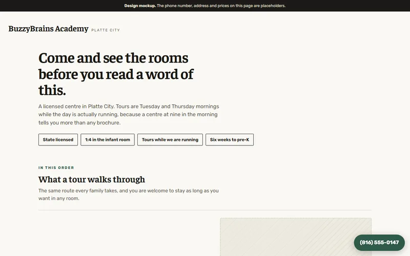 Screenshot of the BuzzyBrains Academy website