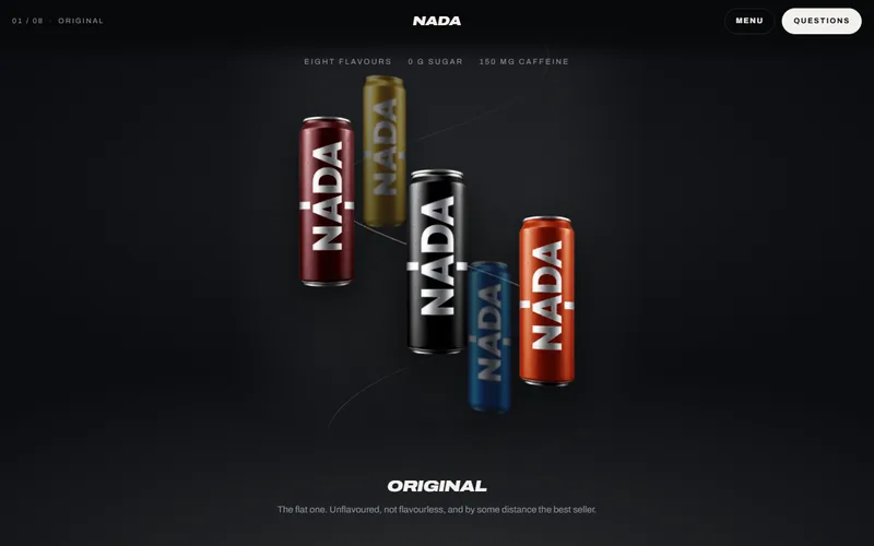 Screenshot of the NADA ENERGY website