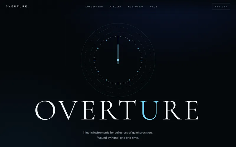Screenshot of the OVERTURE website